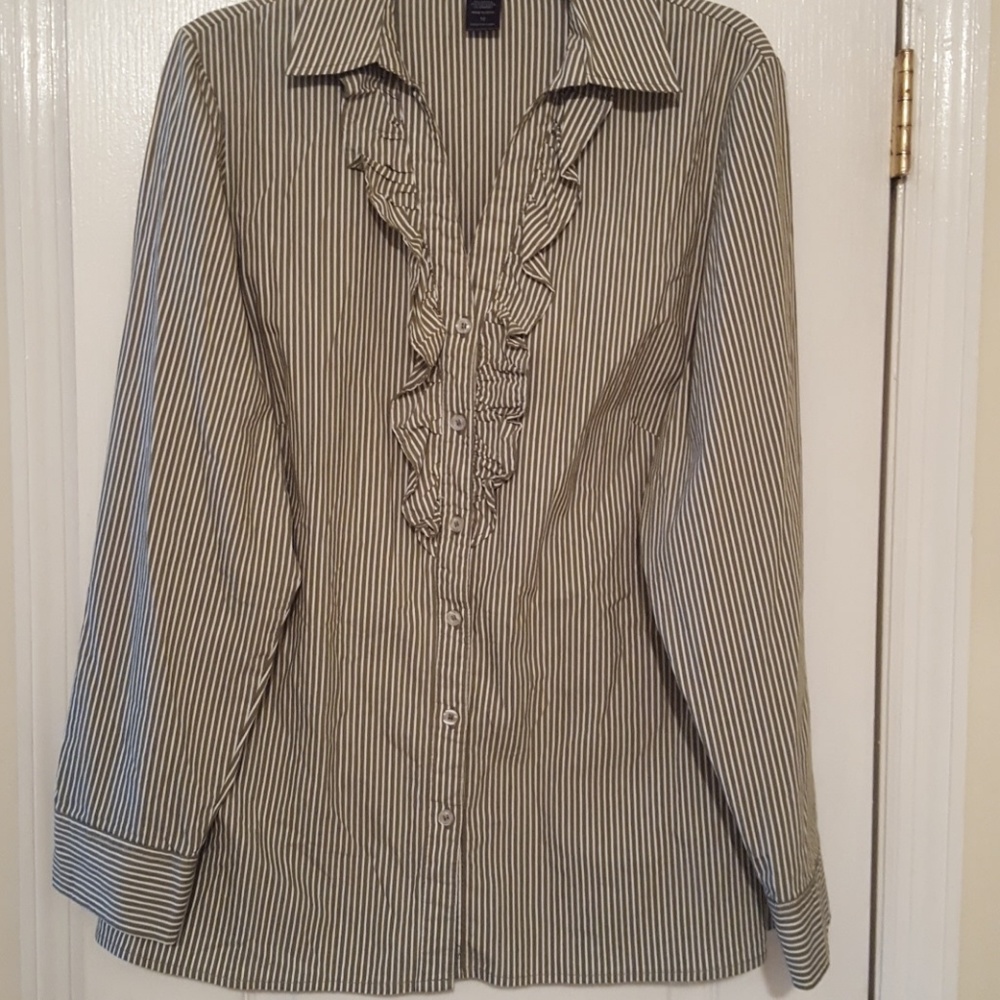 Ashley Stewart bottom down shirt.